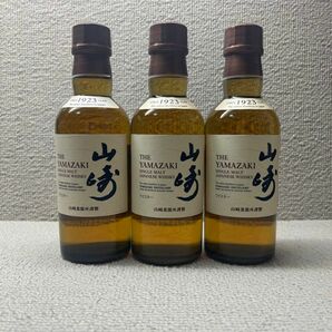 山崎シングルモルトミニボトル3本セット　コンビニ限定　　サントリーウイスキー山崎蒸溜所　180ml ノンビンテージ