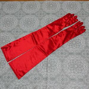  перчатки * длинный перчатка * примерно 53.5cm* красный * глянец * свадьба * формальный /1047