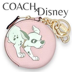 【希少】COACH コーチ 101 101匹わんちゃん ダルメシアン コインケース ディズニー 財布 ミニウォレット 小銭入れ Disney ピンク