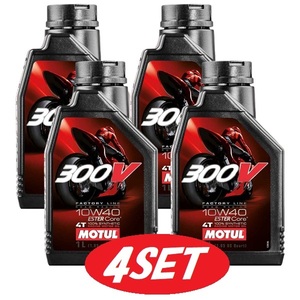 [ profitable 4 pcs set ]104120 MOTUL (mochu-ru) 300V FACTORY LINE ROAD RACING 10W40 Factory line load racing 1L 4T