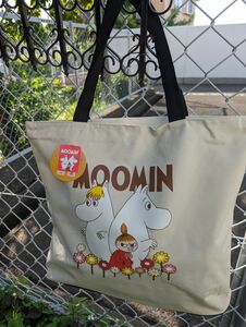 MOOMIN 天ファスナー、ショルダー、エコ、普段使い、マザーズ大きめトートバッグ