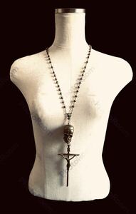 JＰG/ vintage Collection sample scull rosario cross necklace 
