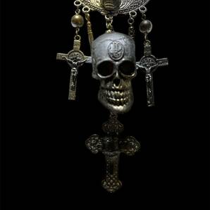 JＰG/ vintage Collection sample classical three cross skull necklace magnet joint GAULTIER の画像8