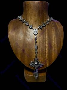JＰG/ vintage Collection sample skull rosario cross necklace GAULTIER 