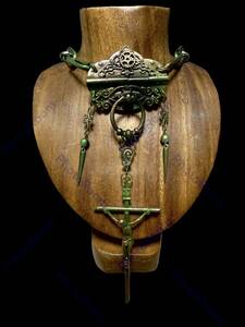 JＰG/ vintage Collection sample Gothic karma cross necklace GAULTIER 