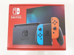 G-65-035 未使用品☆Nintendo Switch ニンテンドー スイッチ バッテリー持続モデル ネオンブルー/ネオンレッド 本体 他店保証印なし