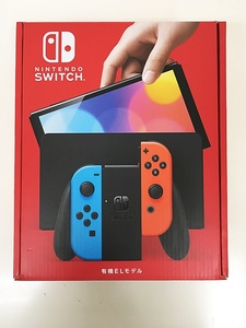 G-65-051 未使用品☆Nintendo Switch ニンテンドー スイッチ 有機ELモデル ネオンブルー ネオンレッド 本体 他店保証印あり　