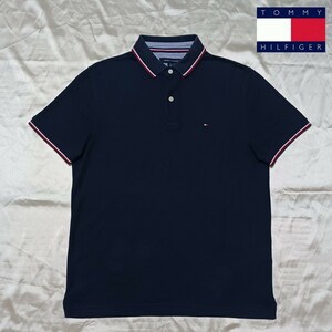 【TOMMY HILFIGER】トミーヒルフィガーの濃紺ポロシャツ