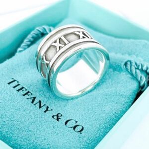 美品☆TIFFANY&CO. ティファニー アトラス ワイド リング 11号 シルバー SV925 指輪 アクセサリー ナロー