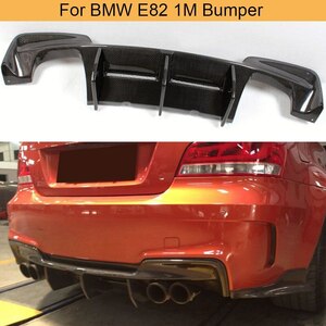 ●BMW,1シリーズ,E82,カーボンリアバンパーディフューザーリップスポイラー2011-2017年に適合