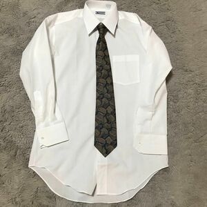 [新生活応援セール]Y-38 SOCIAL メンズ長袖ワイシャツ 39-78 未使用品　西陣織ネクタイ付き