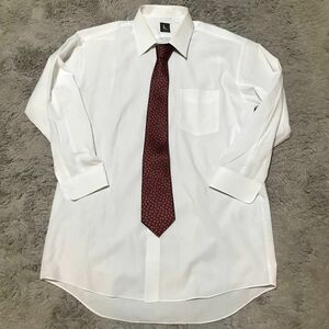 [新生活応援セール]Y-41 KU メンズ 長袖ワイシャツ ネクタイ付き