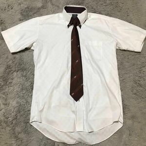 [新生活応援セール]Y-43 BRICK HOUSE メンズ半袖ワイシャツ ボタンダウン ネクタイ付き