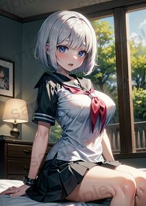 【高級光沢紙・最高画質】美女 美人 美少女 かわいい セクシーポスター アート グラビア A4 同人 イラスト 耐水 2899