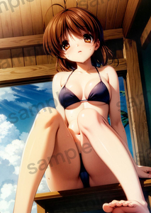 【高級光沢紙・最高画質】CLANNAD 古河渚 A4 同人 イラスト 高精細ポスター 4321