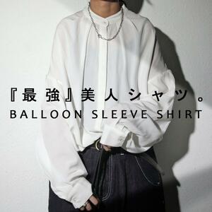  anti kaantiqua* volume sleeve .tsukru stylish Silhouette.ba Rune sleeve shirt 