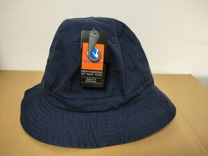 未使用品 サイズS/M NEWHATTAN ニューハッタン METRO HAT メトロハット バケットハット ネイビー 紺