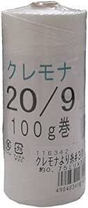 まつうら工業 クレモナ製 より糸 3号 太さ約0.75mm 長さ300m (#20X9本 100g巻