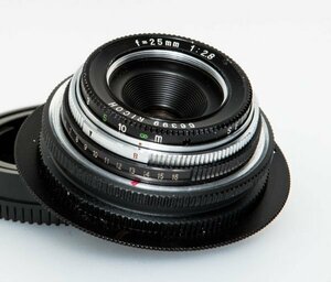 【改造レンズ】RICOH F2.8 25mm【リコーCaddy】富岡光学製レンズをSONY Eマウントレンズに改造【ソニーEマウントAPS-Cレンズ】