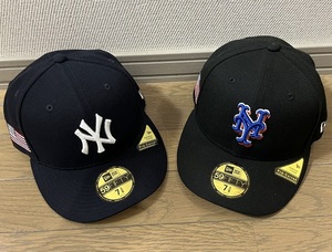 【2個セット・送料無料！】７ 3/8 NEWERA PC 59fifty Stars & Stripes NY ニューヨーク / ヤンキース / メッツ / ニューエラ Yankees 