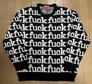 【試着のみ・送料無料】Mサイズ！Supreme Fuck sweater Black ブラック シュプリーム ファックセーター Boxlogo 2022SS 