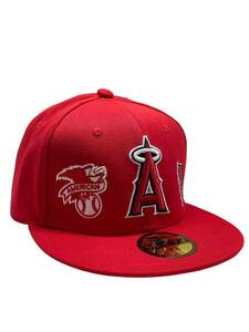 ニューエラ 7 1/4 57.7cm 59FIFTY ロサンゼルスエンゼルス つば裏刺繍　MLBキャップ 帽子 メンズ レディース newera