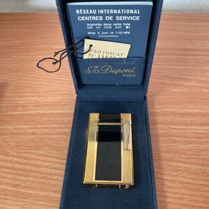 * надеты огонь не проверка * газовая зажигалка S.T.Dupont Gold × черный курение . Dupont зажигалка 