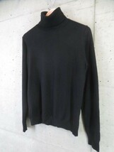 4150s13◆良品です◆カシミヤ100％◆UNIQLO ユニクロ タートルネック カシミヤニットセーター XL/ブラック黒/カーディガン/レディース/女性_画像2