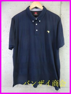 【送料300円可】4150s10◆良品です◆吸汗速乾◆3Lサイズ◆CANTERBURY カンタベリー ボーダー 半袖ドライポロシャツ/ラガーシャツ/ジャージ