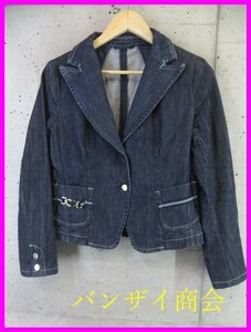 009m73* superior article. *MaxMara Max Mara stretch Denim jacket blouson 44/ blaser / coat / shirt blouse / suit / One-piece 
