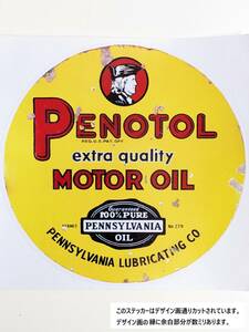 [ Vintage style * approximately 154mm PENOTOL] gasoline * motor oil sticker * car bike * retro * garage * garage * Classic 