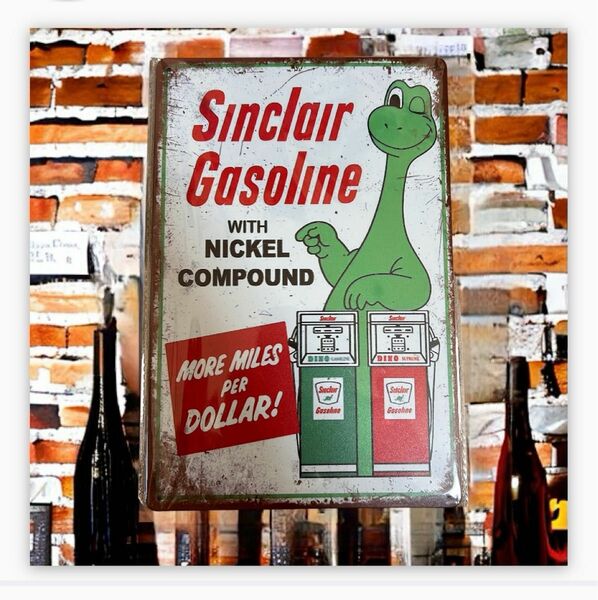 Sinclair Gasolineヴィンテージ A4アメリカン雑貨 世田谷ベース ブリキ看板 30㎝