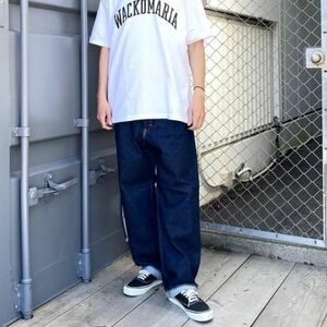 定価33000円 新品 WACKO MARIA × Lee 24SS DENIM PANTS コラボ ワイド デニム パンツ 24SS-WMP-LE01 ワコマリア リー