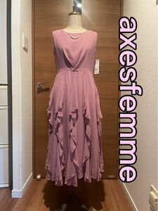 【新品未使用】axesfemmeアクシーズファム　ラッフルスカートドレス　ワンピース　ネックレス付