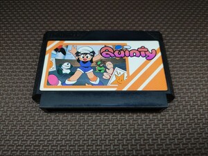 ★ファミコンソフト「クインティ(QUINTY)」ソフトのみ★中古品 (ナムコ・NAMCOT・FC) 1989年製アクションパズル