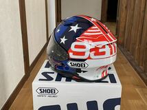 SHOEI フルフェイスヘルメット Z8 マルケス アメリカンスピリッツTC-10　サイズL(59cm) _画像2