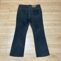 ビンテージ Levi’s リーバイス 517 ストレッチ ブーツカット 38インチ ブラックデニム 黒 古着 vintage USA製 Levis デニム フレア_画像2