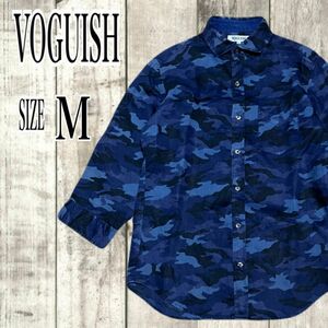 VOGUISH ボーギッシュ メンズ 七分袖シャツ カモフラージュ柄 Mサイズ