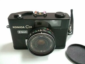 1 jpy ~KONICA( Konica )* C35 flash matic black * film camera 