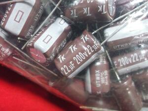 1 jpy ~ new goods *200 piece * higashi confidence industry (TK)* electrolytic capacitor *200V22μF