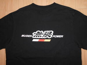 *MUGEN Mugen POWER короткий рукав футболка двусторонний Logo принт ввод размер S б/у прекрасный товар! Mugen энергия // механизм nik предприятие Honda команда гонки F1 super GT