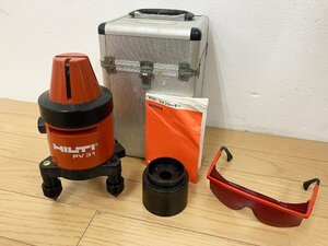 ★中古★HILTI ヒルティ ラインレーザー墨出し器 PV31 本体 ケース付き 水平・垂直 内装 大工 測定 動作OK)倉b