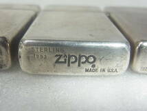 5083　Zippo　ジッポー　スリムライター　スターリングシルバー　5個セット　USED品_画像4