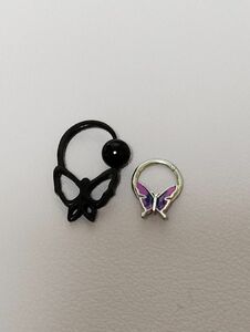 蝶々ピアス 2点セット ボディピアス