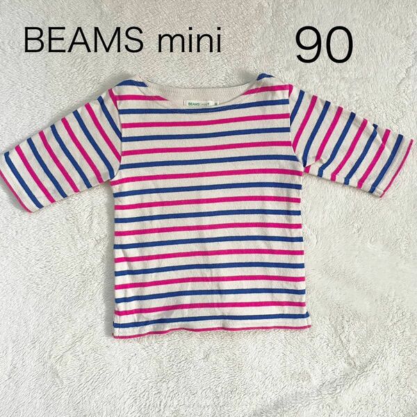 BEAMS mini 五分袖カットソー　90cm