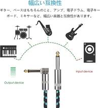 1.0 メートル DanYun ギターシールド 1m 3m 5m ギターケーブル SL型 6.35mm シールドケーブル 生地編み_画像3