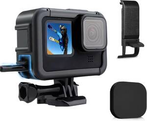 ブラック FitStill GoPro Hero12/11/10/9 フレームタイプのカメラ保護アクセサリー カメラフレーム サイ