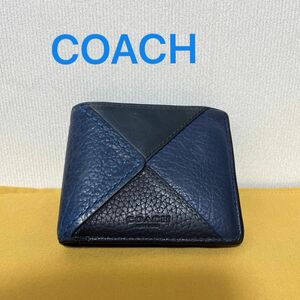 〜SALE 〜COACH MENS 二つ折り財布　分離型パスケース付き