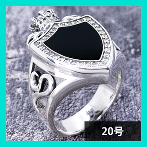  regular price 12.3 ten thousand *Justin Davis( Justin Davis ) diamond * onyx equipment ornament shield ring ring [HERITAGE ring ]SRJ190(20 number )