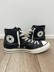 美品 CONVERSE 28.0cm 170369C ブラック ALL STAR CT70 New Black Leather HI CUT オールスター コンバース ハイカット 箱無し 正規品